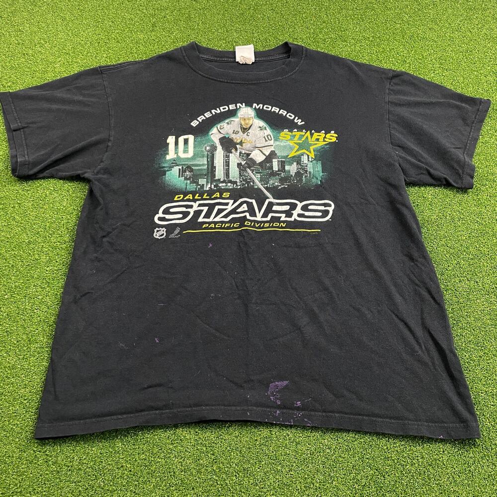 Vintage Brenden Morrow Dallas Stars NHL Pacific Division T-Shirt Sz L
